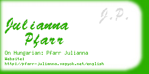 julianna pfarr business card